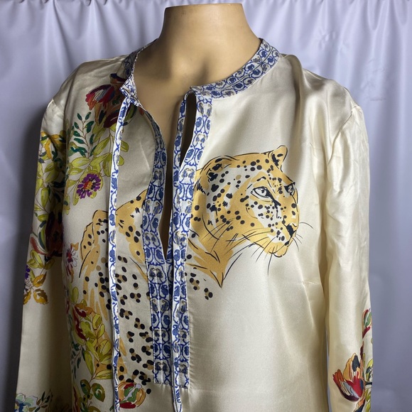 Etro Ivory Dress with Vibrant Animal and Floral Print tunic dresses - Picture 8 of 12